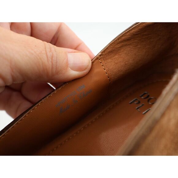 Donald Pliner Witty Leather Loafer Size 10 M Brown Platform Suede Slip On Shoes - Picture 12 of 14